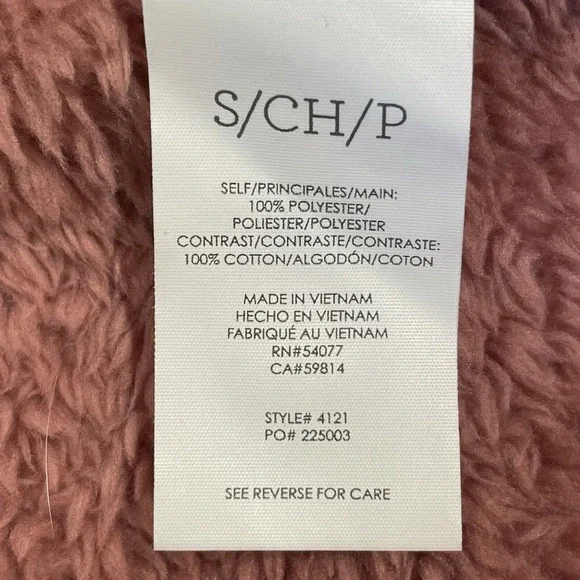 CAbi‎ Womens Small Jacket Embrace Topper Dusty Pink Rose Fleece Hooded Zip 4121 - Picture 7 of 10